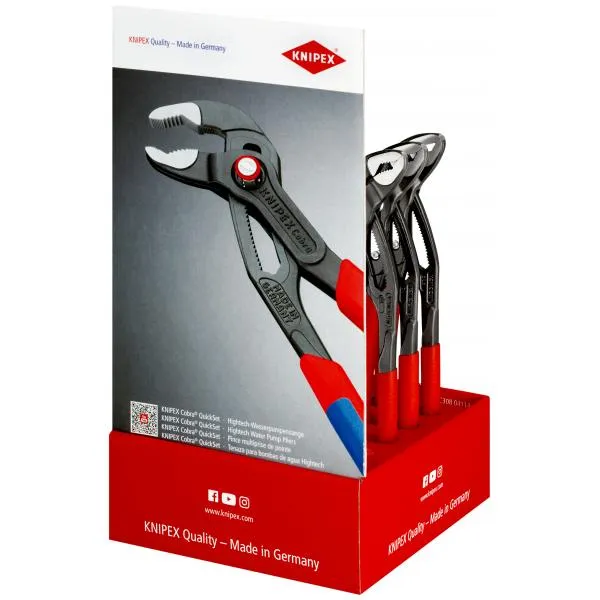 KNIPEX 00 18 01 V25 – Counter display for Cobra® QuickSet high-tech water pump pliers 250mm (10 pcs.)