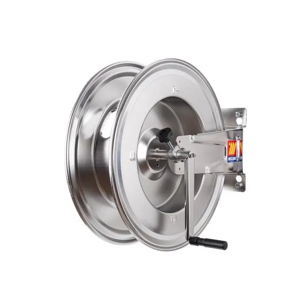 MECLUBE 077-2505-400 – Manual hose reels in stainless steel 304 fixed fmx-555 for water 150°c 1/2″ (without hose)