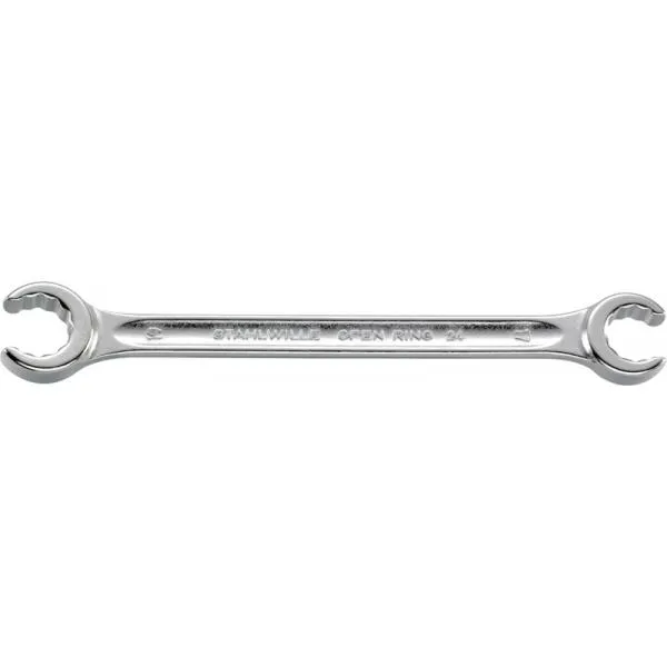 STAHLWILLE 41484048 – Double ended open ring spanners, angled (inch)