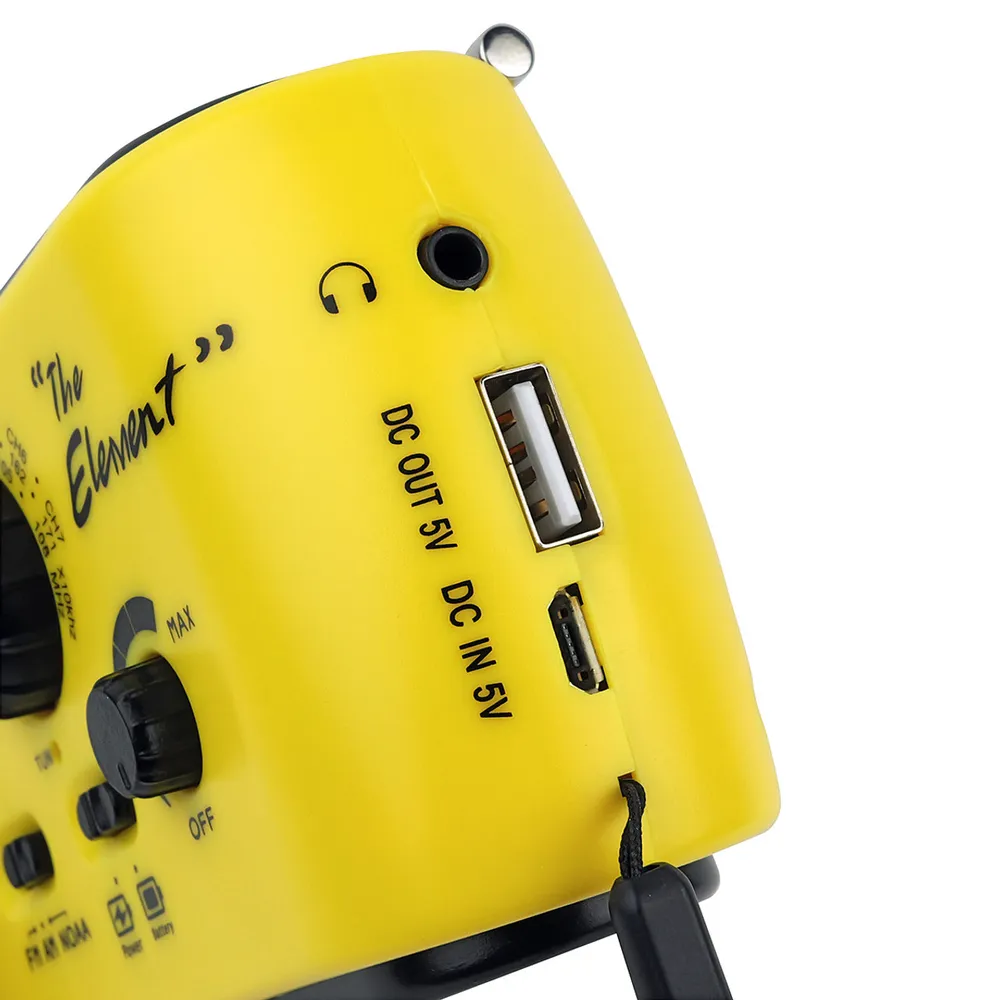 The Element Dynamo Solar Powered Radio with Flashlight AM/FM NOAA