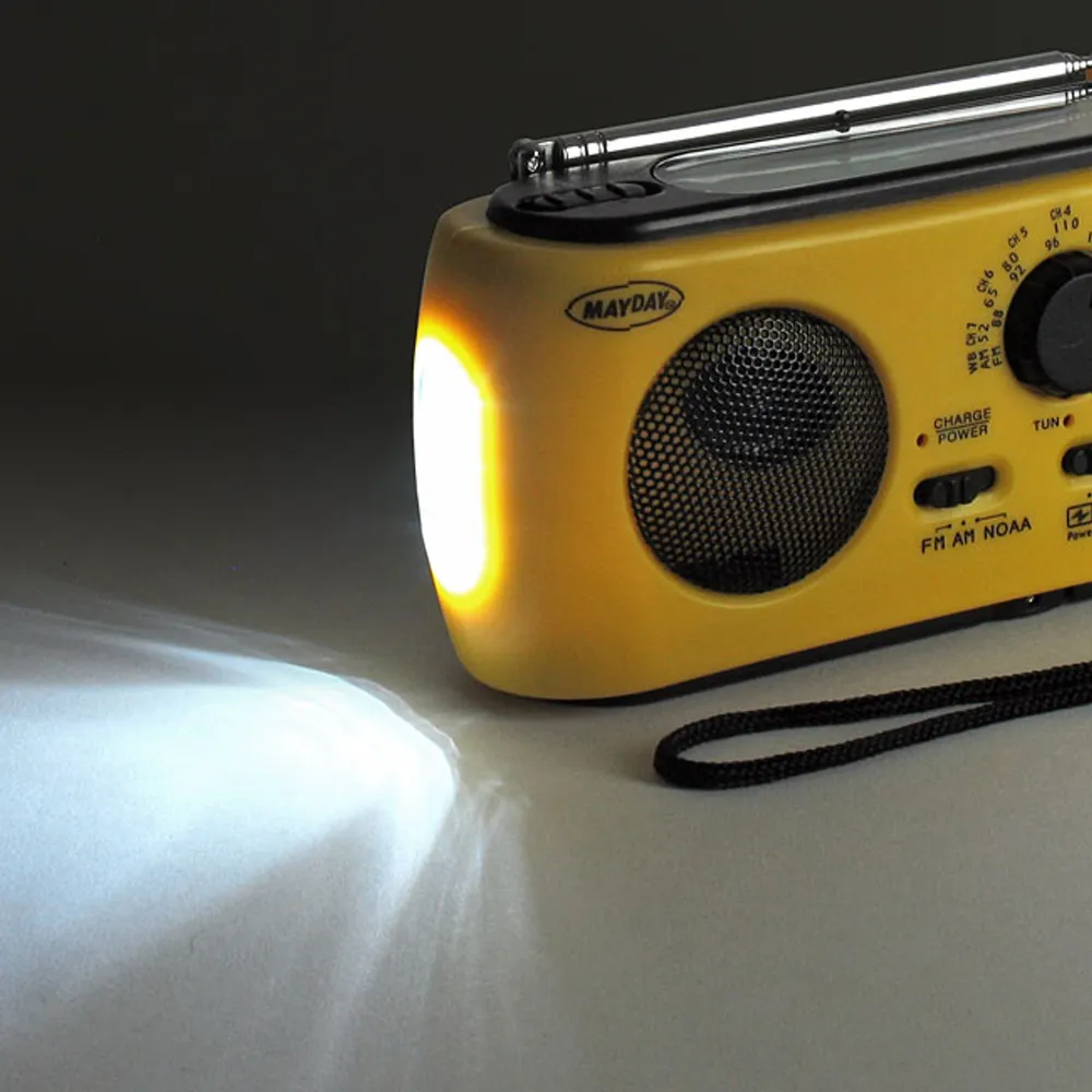 The Element Dynamo Solar Powered Radio with Flashlight AM/FM NOAA