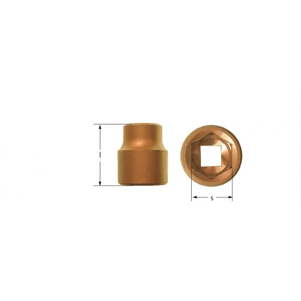 AMPCO CE1030B – Socket 6 point, 1″ drive, Beryllium Copper (metric)