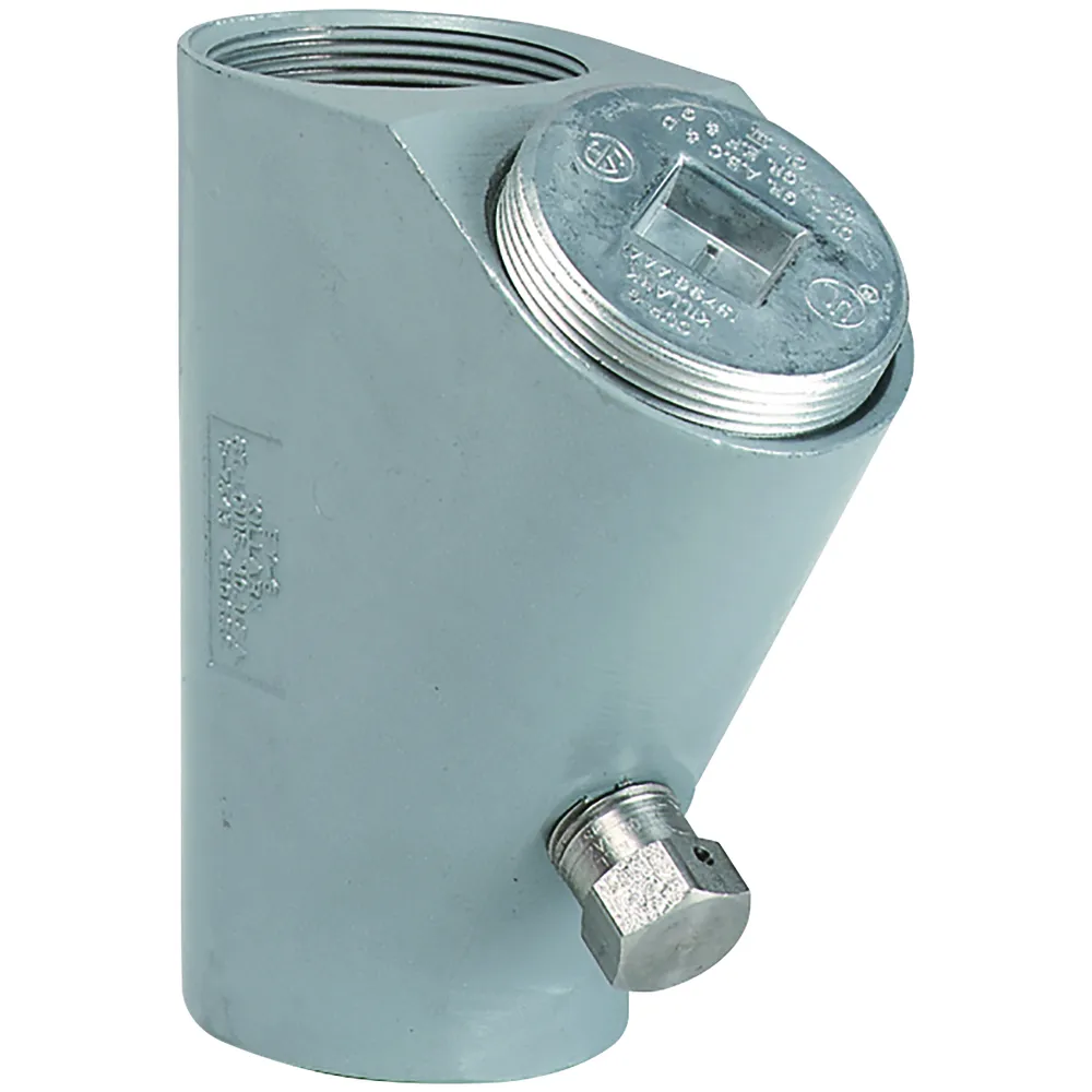 EYD-7M EYD Seal Fitting With Drain, 2-1/2 in, For Use With Vertical Conduit, DURALOY Iron, Tri-Coated