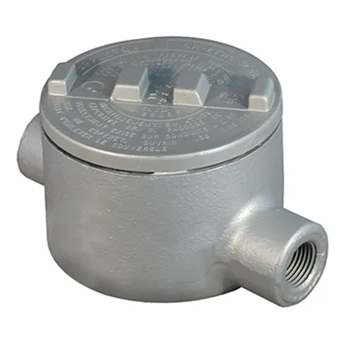 Type C Conduit Body, 2 inch, Malleable Iron, Zinc Electroplated