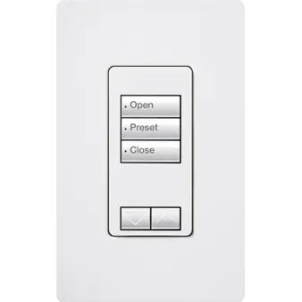RRD-W3BRL-IV seeTouch LED+ Wall Keypad for RA3 Systems, 3-Button Grouped with Raise/Lower, Neutral Required, 120V, Ivory