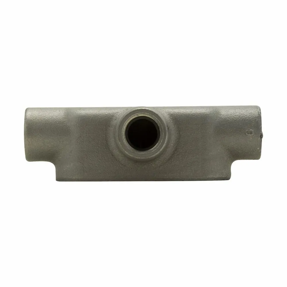 T28 Condulet Type T Conduit Outlet Body, 3/4 in Hub, 8 Form, Feraloy Iron Alloy, Aluminum Acrylic Painted/Electro-Galvanized